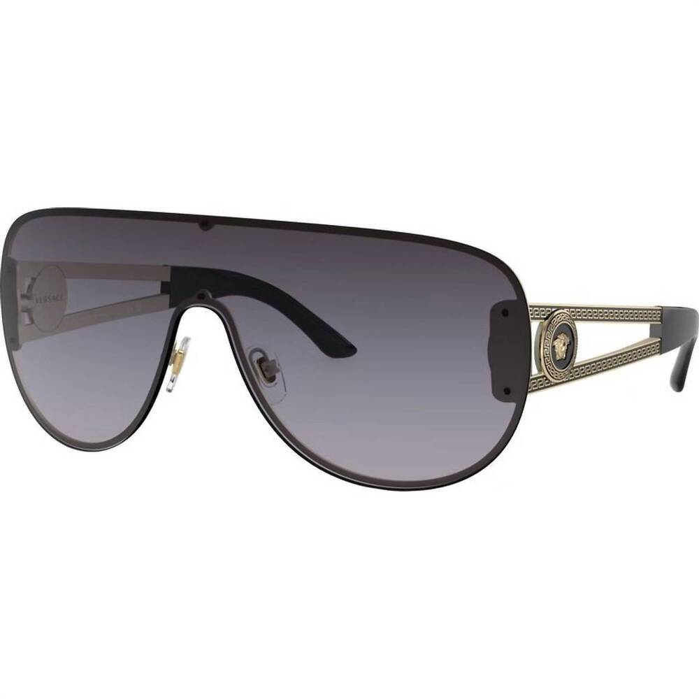 NEW VERSACE women's medusa shield ve2166 aviator non-polarized sunglasses in gol